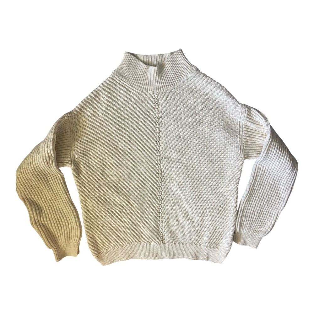 Marine Layer Cream Crew Neck Sweater EUC - Picture 2 of 5